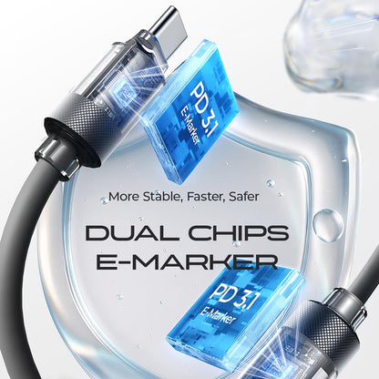 Cable de Datos y Carga USB-C - USB-C Lisen L115, 100W, 3m, Negro YL0125040001