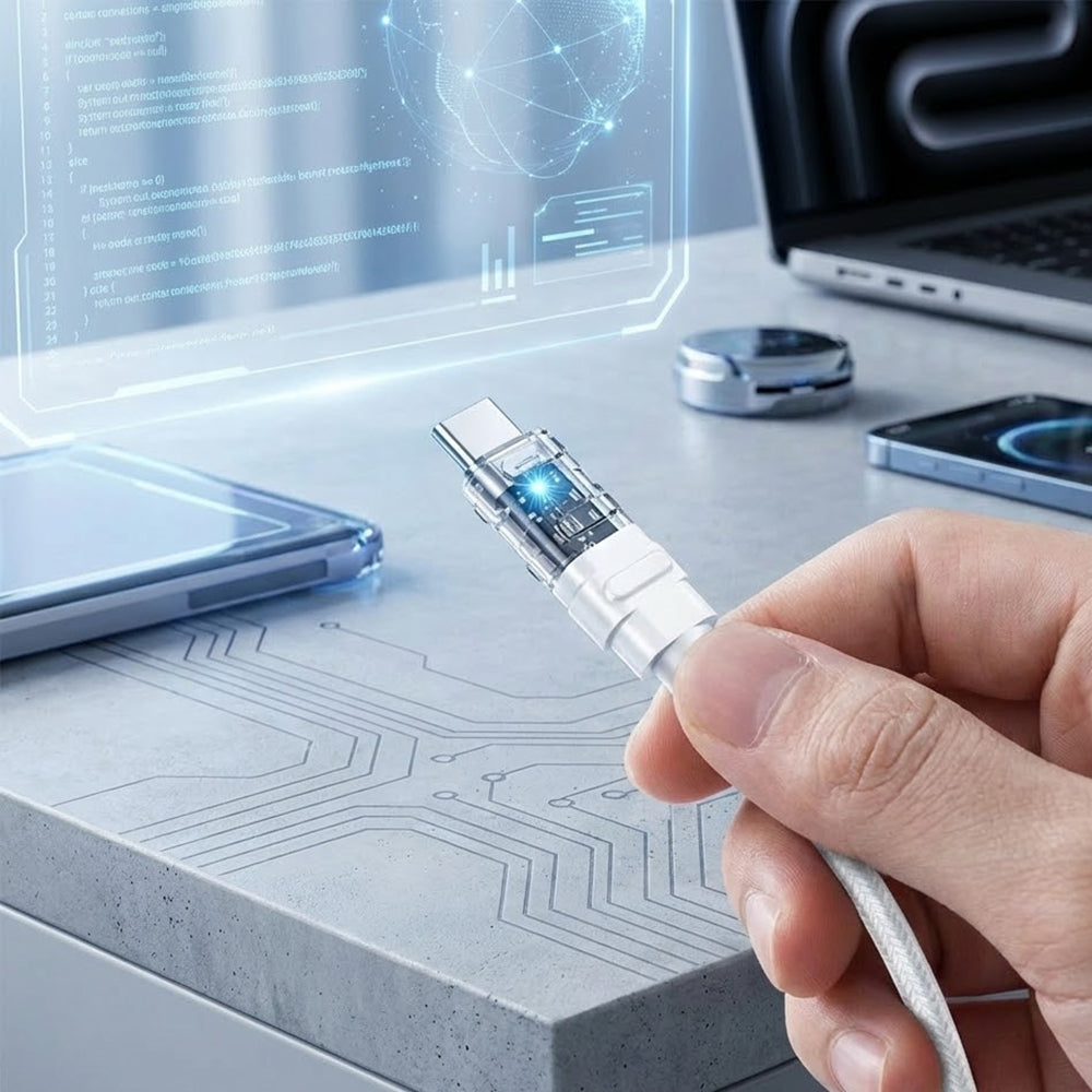 Cable de Datos y Carga USB-C - USB-C Lito LD05, 60W, 1m, Blanco