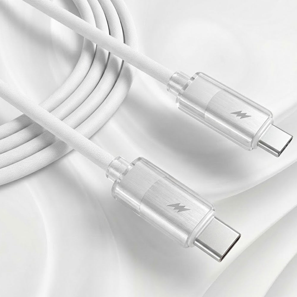 Cable de Datos y Carga USB-C - USB-C Lito LD07, 60W, 1m, Blanco