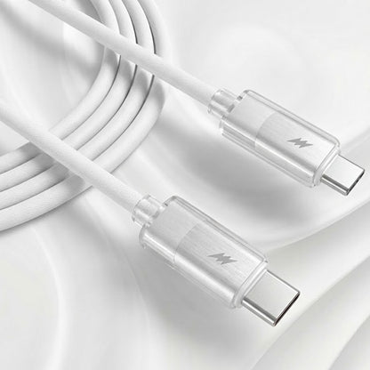 Cable de Datos y Carga USB-C - USB-C Lito LD07, 60W, 1m, Blanco