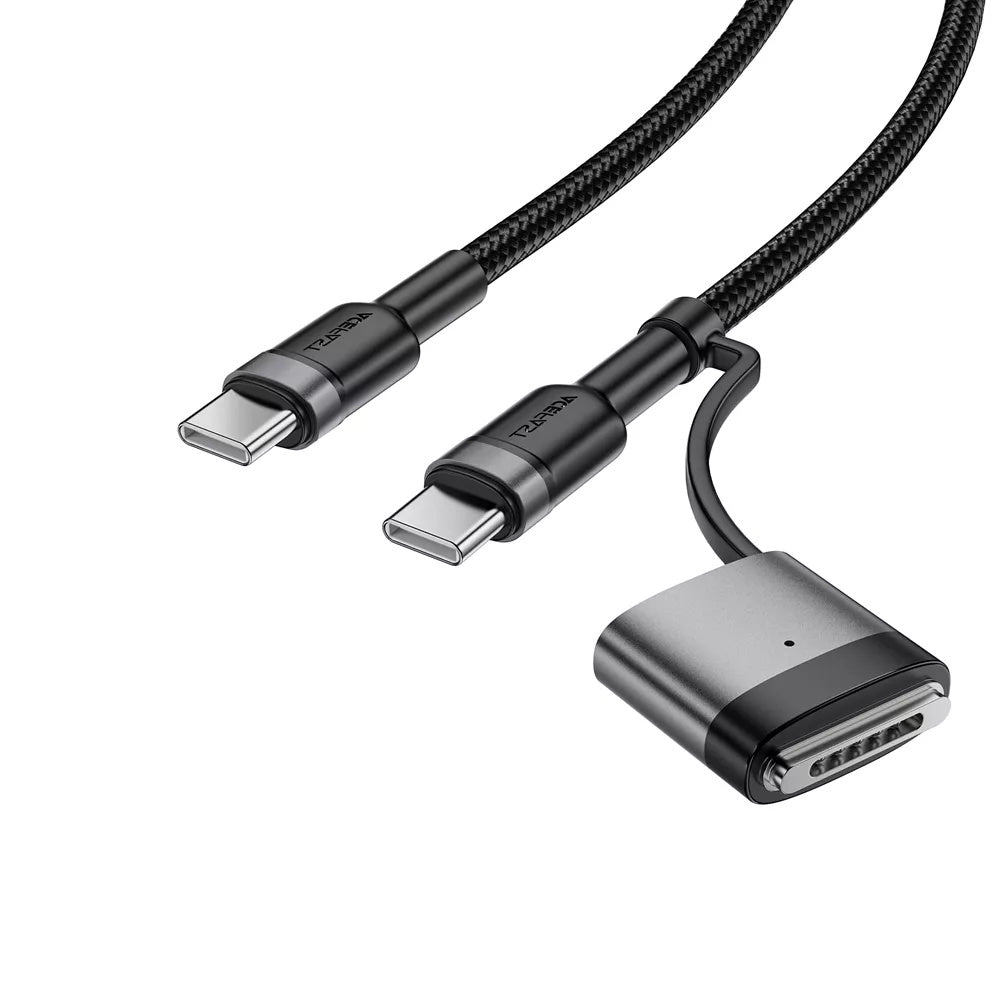 Cable de Carga Acefast, USB-C - USB-C / MagSafe 3, 240W, 1.2m, Negro