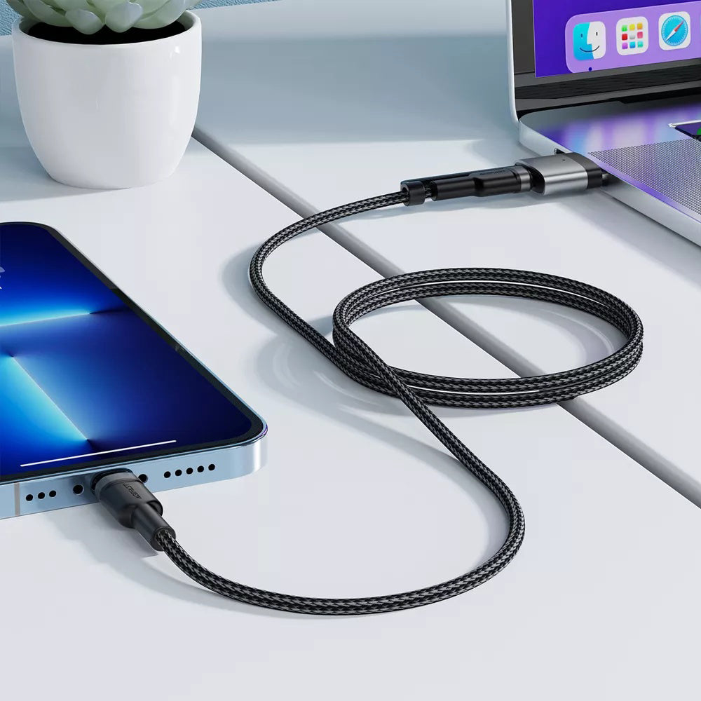 Cable de Carga Acefast, USB-C - USB-C / MagSafe 3, 240W, 1.2m, Negro
