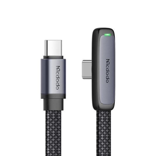 Cable de Datos y Carga USB-C - USB-C McDodo CA-3360 Angled, 65W, 1.2m, Negro