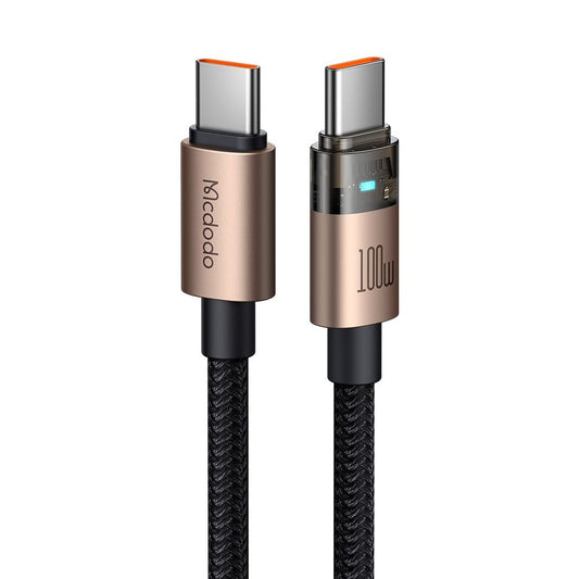 Cable de Datos y Carga USB-C - USB-C McDodo CA-5581, 100W, 1.2m, Dorado