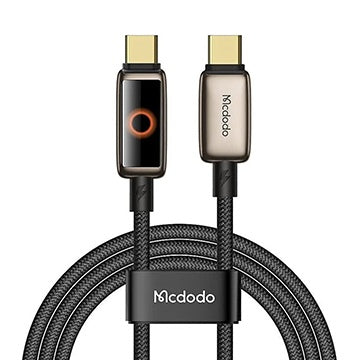 Cable de Datos y Carga USB-C - USB-C McDodo CA-6681 Auto Power Off, 100W, 1.2m, Dorado
