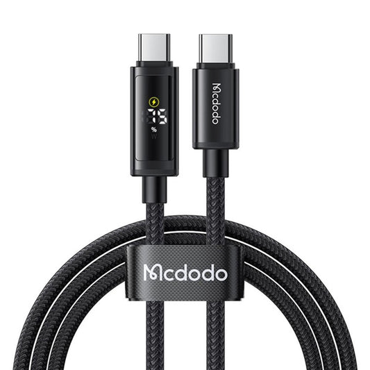 Cable de Datos y Carga USB-C - USB-C McDodo CA-8000 Display, 100W, 1.2m, Negro