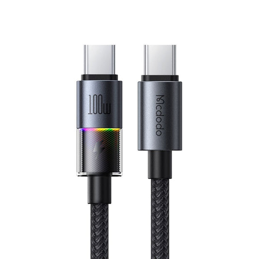 Cable de Datos y Carga USB-C - USB-C McDodo CA-8200 Colorful, 100W, 1.2m, Negro