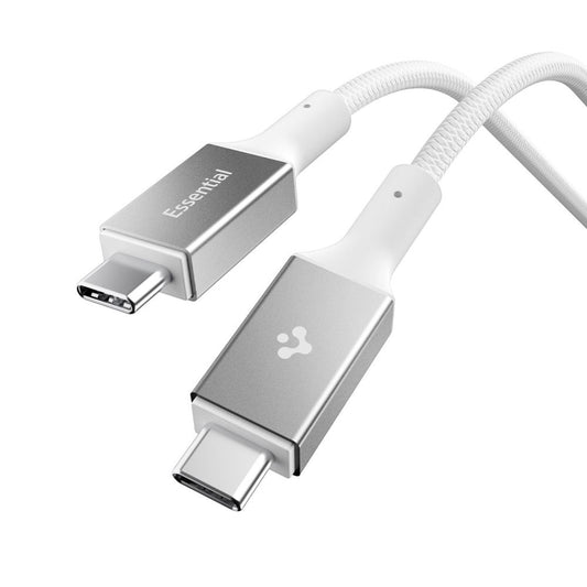 Cable de Datos y Carga USB-C - USB-C Spigen EB10015CC, 100W, 1.5m, Blanco ACA10420