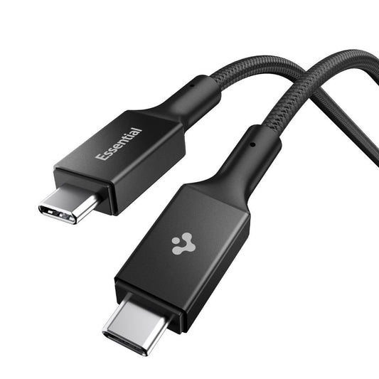 Cable de Datos y Carga USB-C - USB-C Spigen EB10015CC, 100W, 1.5m, Negro ACA10421