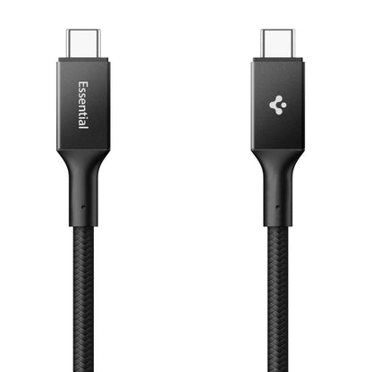 Cable de Datos y Carga USB-C - USB-C Spigen EB10015CC, 100W, 1.5m, Negro ACA10421