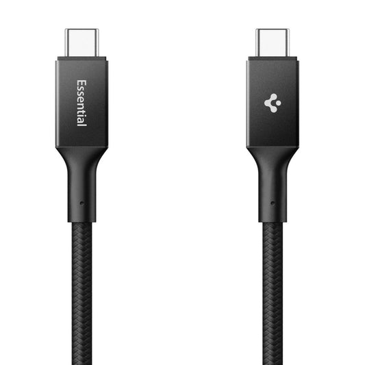Cable de Datos y Carga USB-C - USB-C Spigen EB10015CC, 100W, 1.5m, Negro ACA10421