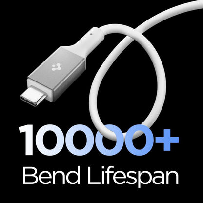 Cable de Datos y Carga USB-C - USB-C Spigen EB24012CC, 240W, 1.2m, Blanco