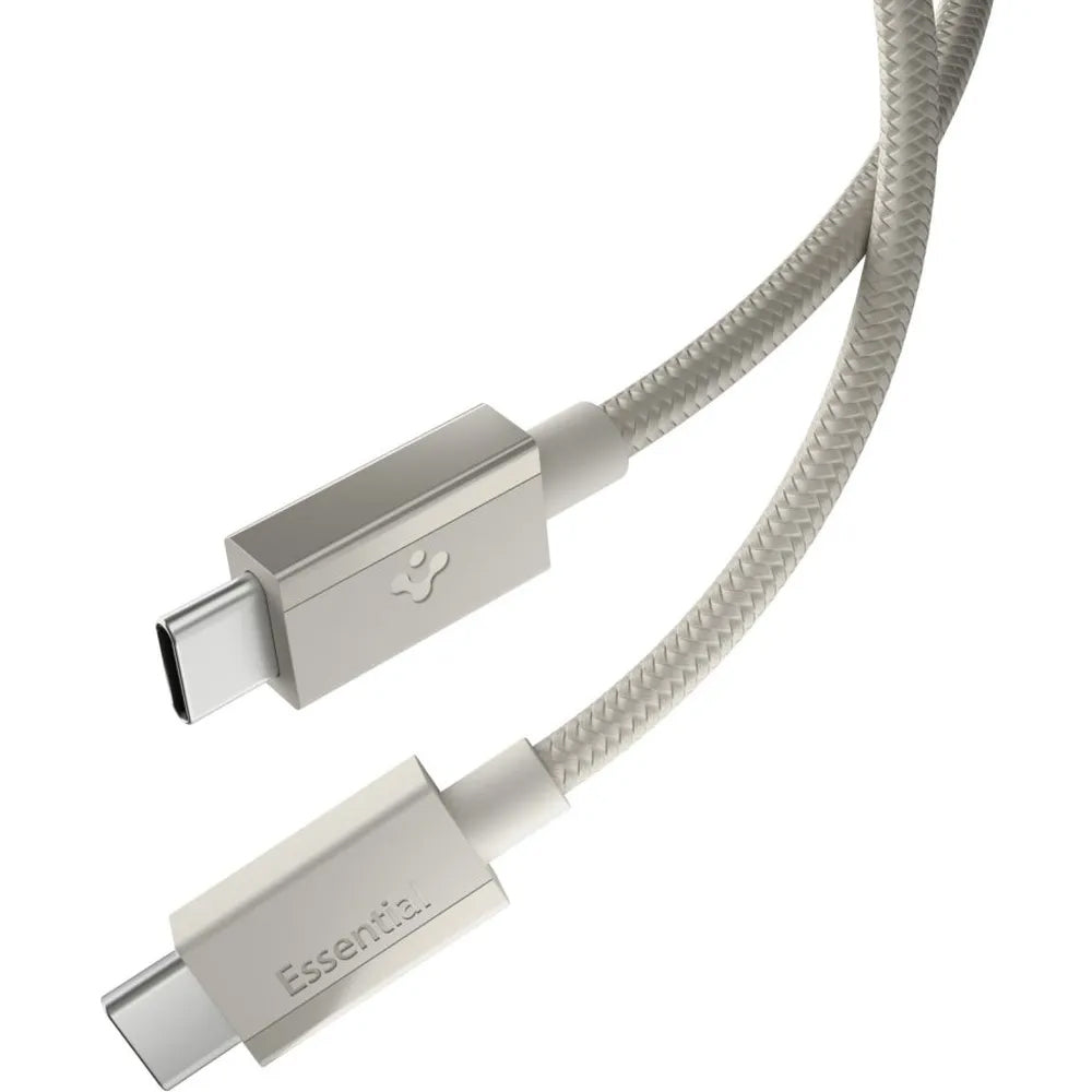 Cable de Datos y Carga USB-C - USB-C Spigen EB6015CC, 60W, 1.5m, Gris Titan ACA10419