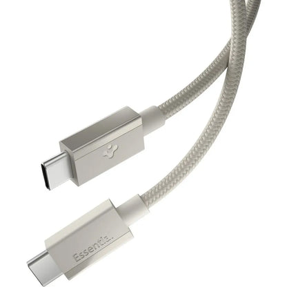 Cable de Datos y Carga USB-C - USB-C Spigen EB6015CC, 60W, 1.5m, Gris Titan ACA10419