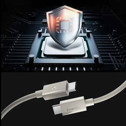 Cable de Datos y Carga USB-C - USB-C Spigen EB6015CC, 60W, 1.5m, Gris Titan ACA10419
