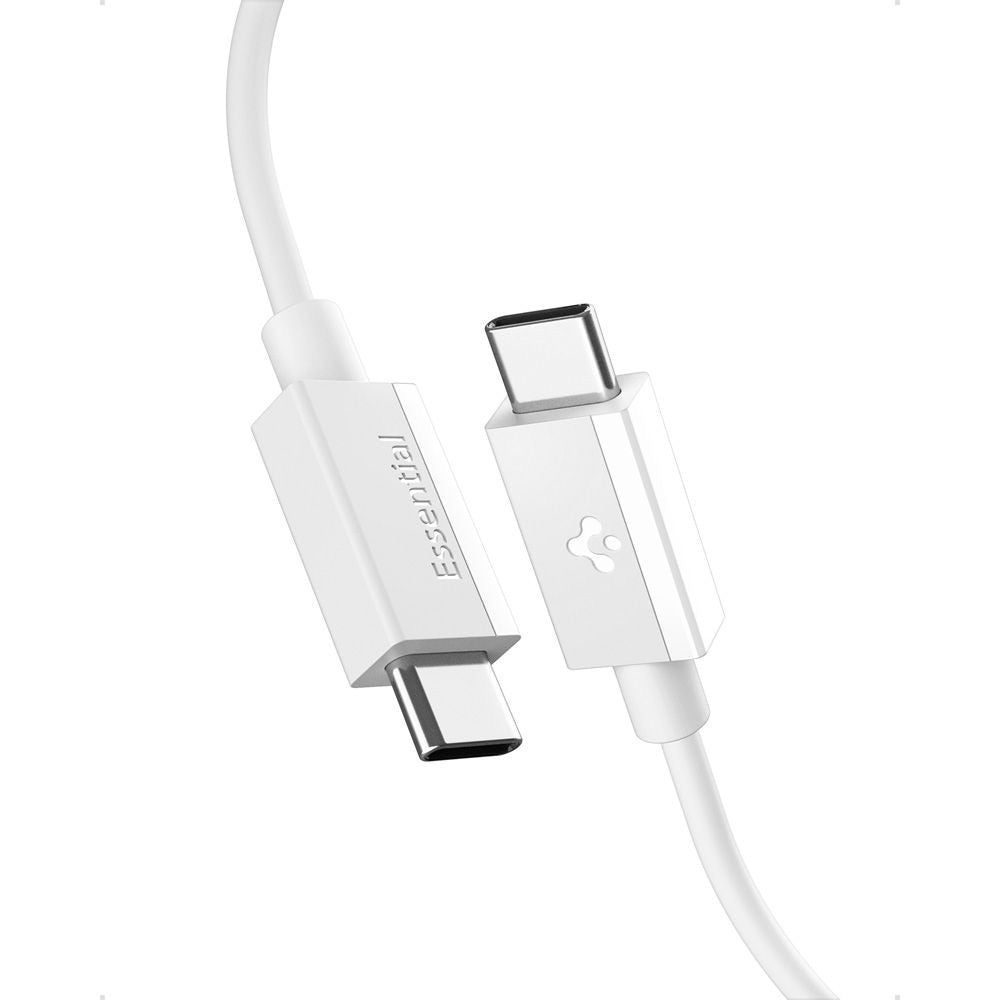Cable de Datos y Carga USB-C - USB-C Spigen Essential, 60W, 1m, Blanco