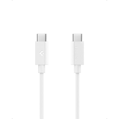Cable de Datos y Carga USB-C - USB-C Spigen Essential, 60W, 1m, Blanco