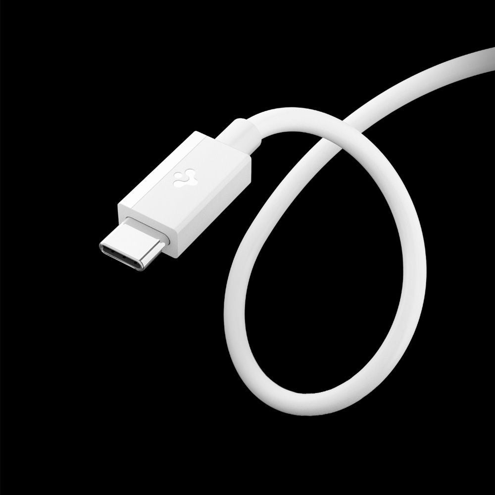 Cable de Datos y Carga USB-C - USB-C Spigen Essential, 60W, 1m, Blanco