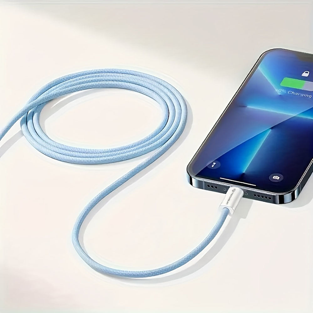 Cable de Datos y Carga USB-C - USB-C Techsuit PCB114D, 60W, 1m, Azul