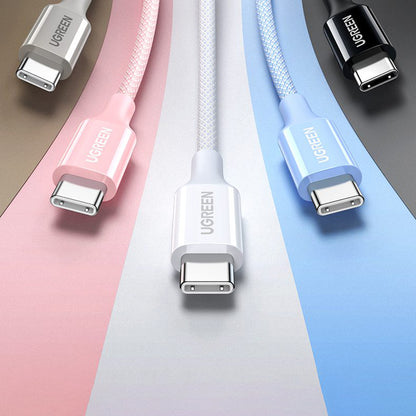 Cable de Datos y Carga USB-C - USB-C UGREEN L501, 60W, 1m, Blanco