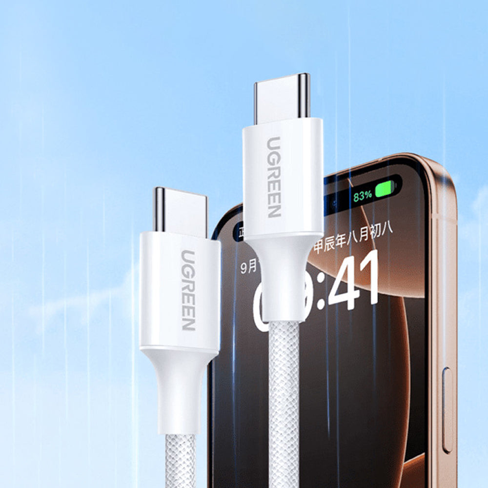 Cable de Datos y Carga USB-C - USB-C UGREEN L501, 60W, 2m, Gris
