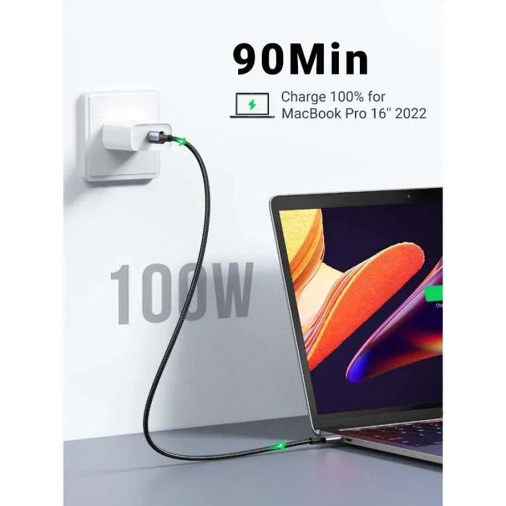 Cable de Datos y Carga USB-C - USB-C UGREEN L502, 100W, 1m, Gris