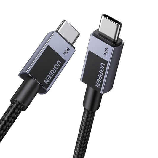 Cable de Datos y Carga USB-C - USB-C UGREEN L524, 60W, 1m, Gris