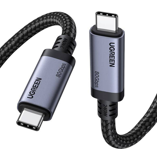 Cable de Datos y Carga USB-C - USB-C UGREEN L706 (65383), 240W, 1m, Negro