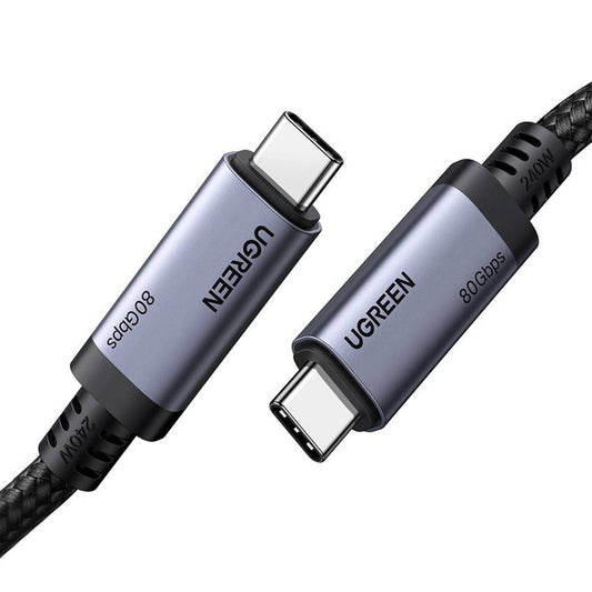 Cable de Datos y Carga USB-C - USB-C UGREEN L706 (65383), 240W, 1m, Negro