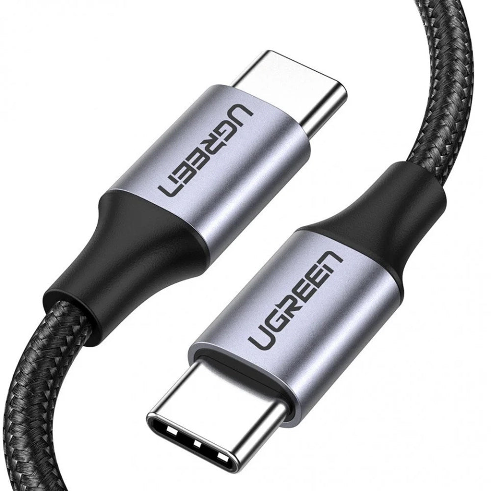 Cable de datos y carga USB-C a USB-C UGREEN US261 (50152), 60 W, 2 m, gris