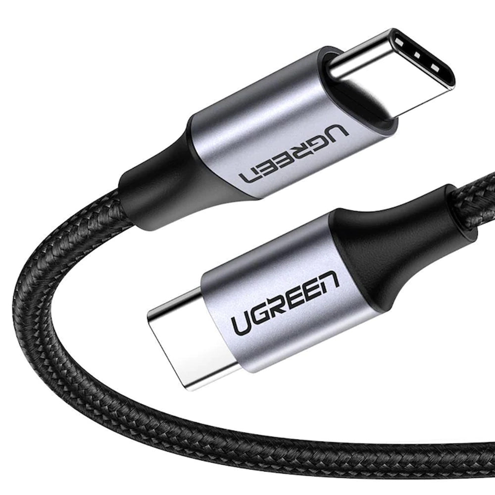 Cable de datos y carga USB-C a USB-C UGREEN US261 (50152), 60 W, 2 m, gris