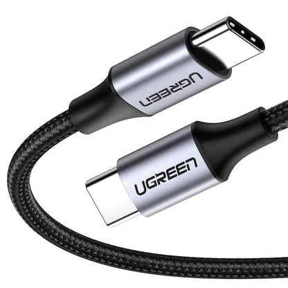Cable de datos y carga USB-C a USB-C UGREEN US261 (50152), 60 W, 2 m, gris