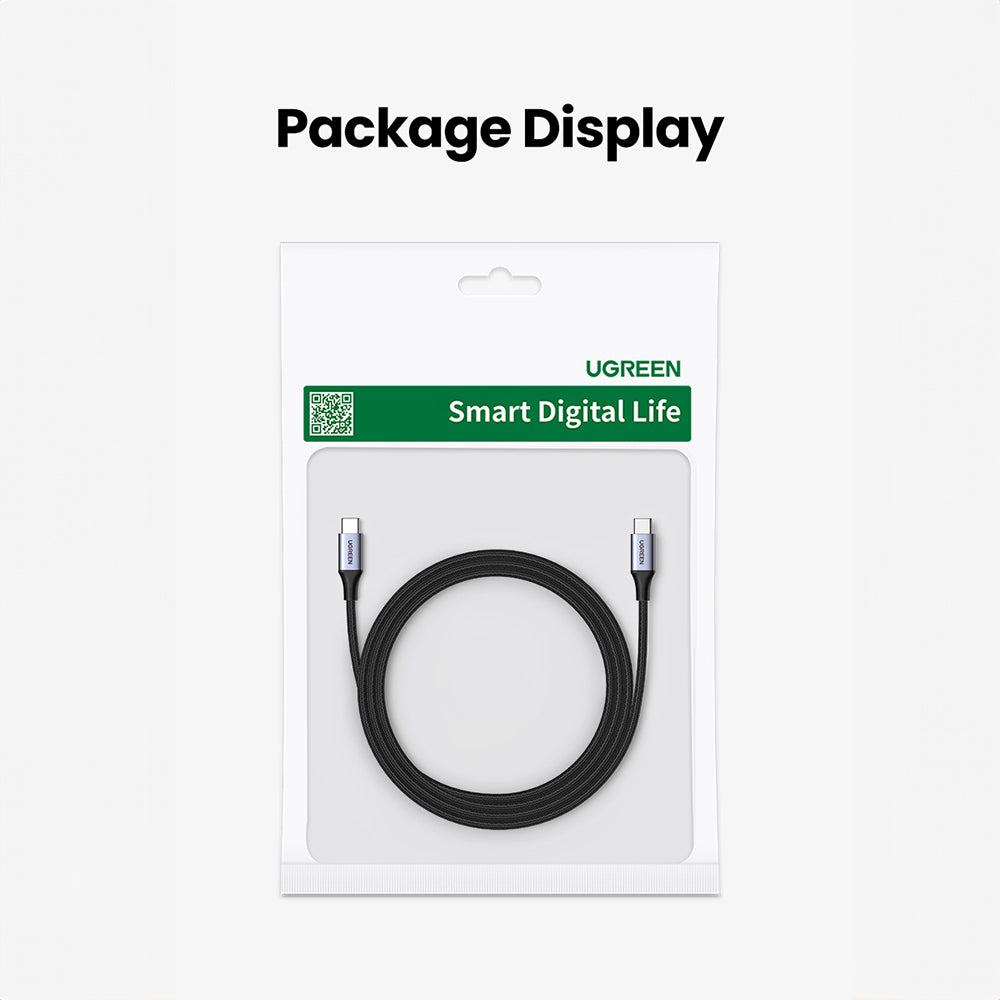 Cable de Datos y Carga USB-C - USB-C UGREEN US535, 240W, 1m, Gris