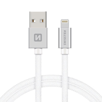 Cable de datos y carga USB-A - Lightning Swissten, 18 W, 1,2 m, plateado 71524203