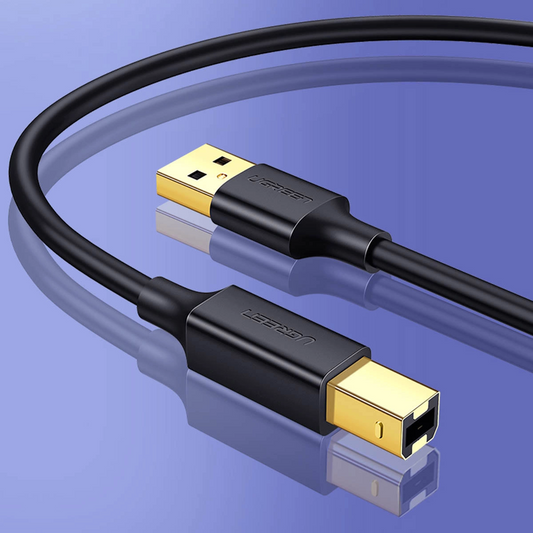 Cable Impresora UGREEN US135, USB-A - USB-B, 5m, Negro
