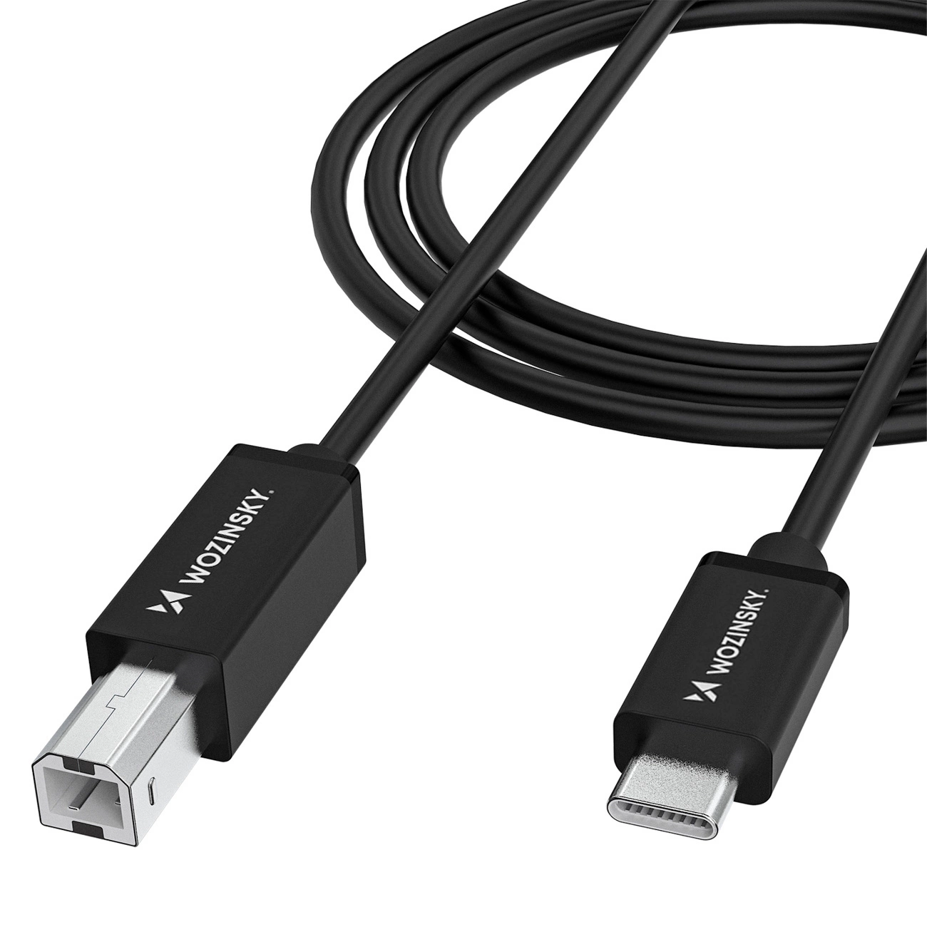 WZK WKDDY1S Printer Cable, USB-C - USB-B, 1m, Black
