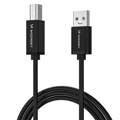 Cable de impresora WZK WKDDY3S, USB-A - USB-B, 2m, Negro