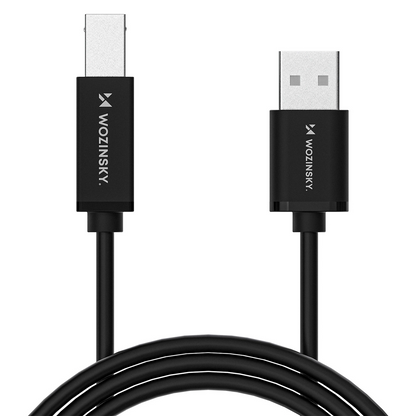 Cable de impresora WZK WKDDY3S, USB-A - USB-B, 2m, Negro