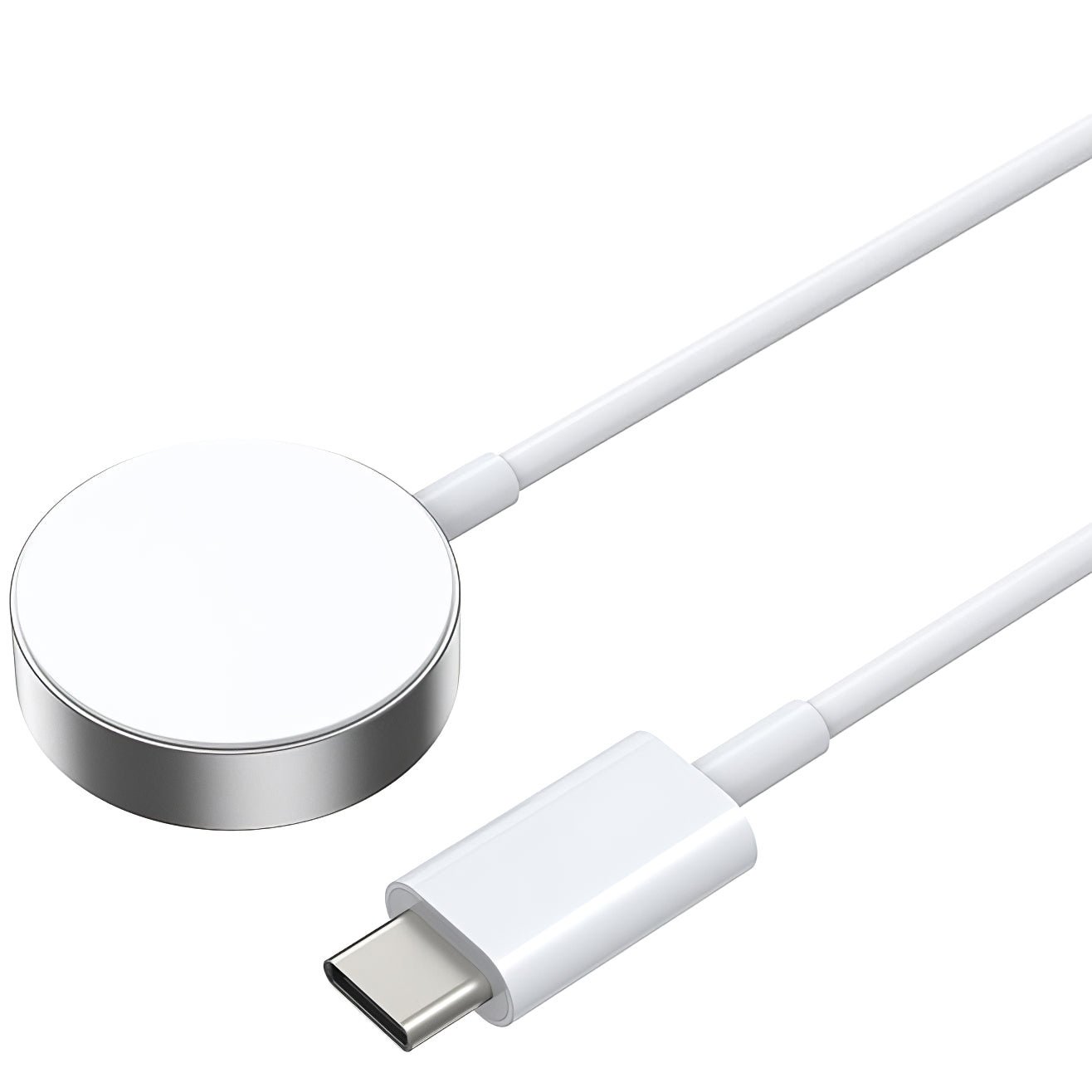 Cargador inalámbrico BWOO WL-18 para Apple Watch Series, USB-C, Blanco