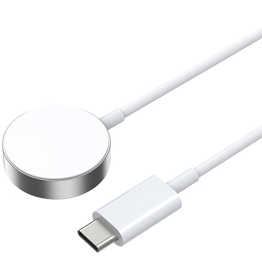 Cargador inalámbrico BWOO WL-18 para Apple Watch Series, USB-C, Blanco