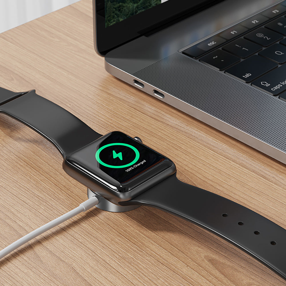 Cargador inalámbrico BWOO WL-18 para Apple Watch Series, USB-C, Blanco