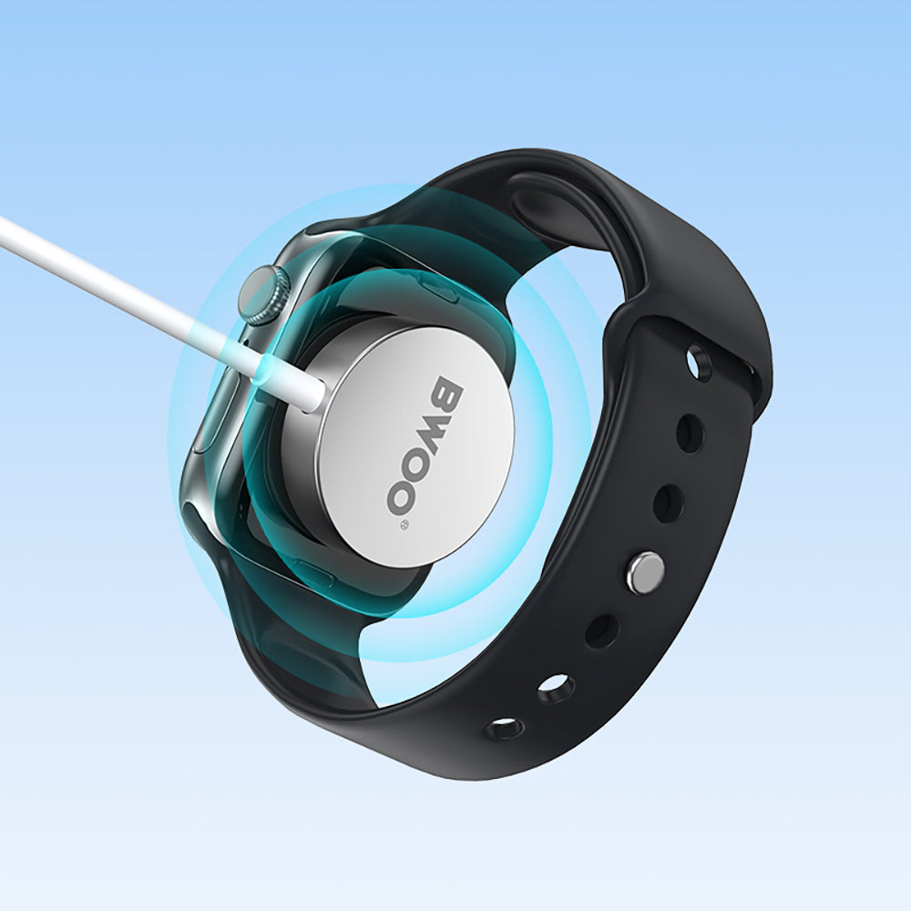 Cargador inalámbrico BWOO WL-18 para Apple Watch Series, USB-C, Blanco