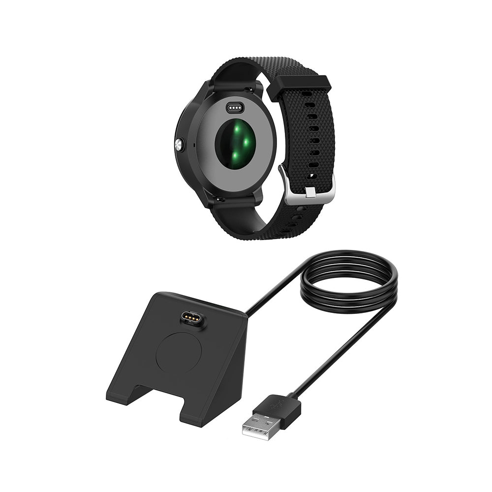 Cable de Carga Techsuit TGC3 para Garmin Fenix 5 Plus / 7X / 6X / 6 / 5, USB-A, Negro