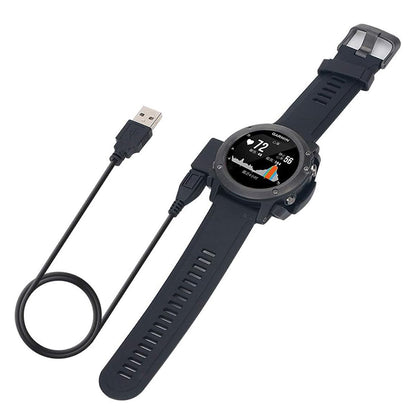 Cable de Carga Techsuit TGC5 para Garmin Fenix 3 Sapphire / 3 HR / 3, USB-A, Negro