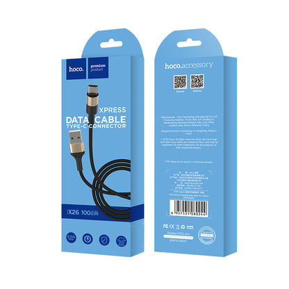 Cable de Datos y Carga USB-A - USB-C HOCO X26 Xpress, 18W, 1m, Dorado