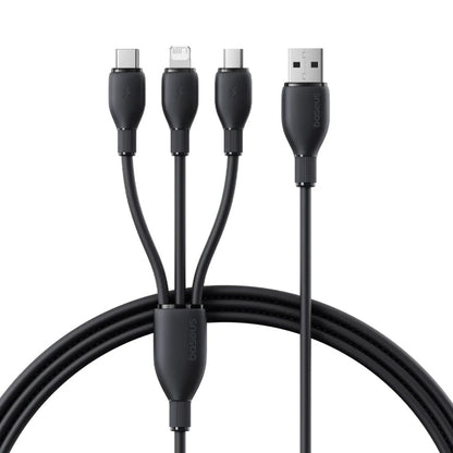 Cable de Carga USB-A - Lightning / microUSB / USB-C Baseus Ultra Fast 3in1, 18W, 1.3m, Negro P10376303121-00