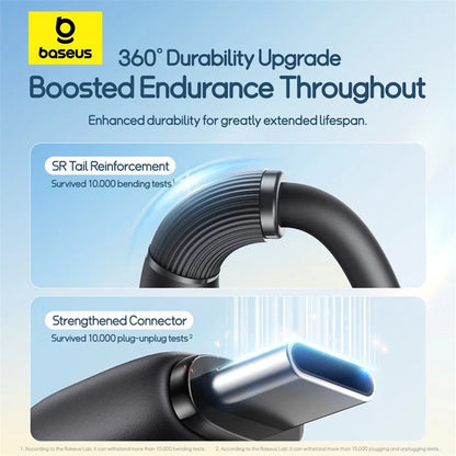 Cable de Carga USB-A - Lightning / microUSB / USB-C Baseus Ultra Fast 3in1, 18W, 1.3m, Negro P10376303121-00