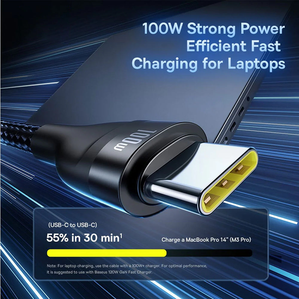 Cable de Carga USB-A / USB-C - Lightning / 2 x USB-C Baseus Flash Series III 3in1, 100W, 1.5m, Negro P10377800U01-00
