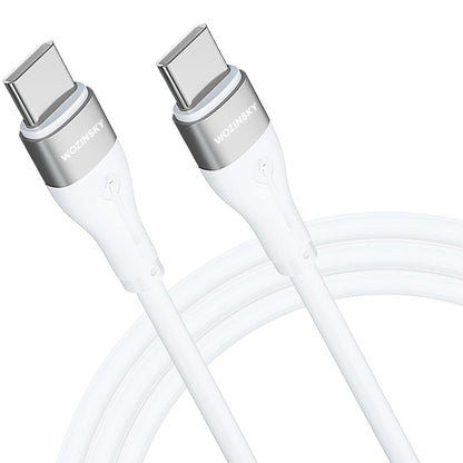 Cable de carga USB-C - USB-C WZK WSTCC2, 65W, 2m, Blanco 