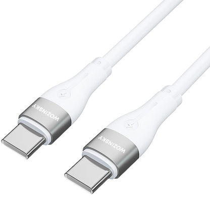 Cable de carga USB-C - USB-C WZK WSTCC1, 65W, 1m, Blanco 